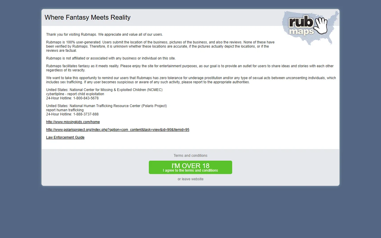 Screenshot of Rubmaps